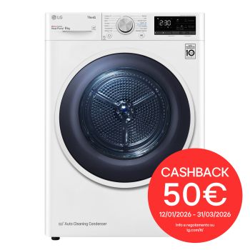 Foto frontale dell'asciugatrice LG RH80V9AVHN con cashback